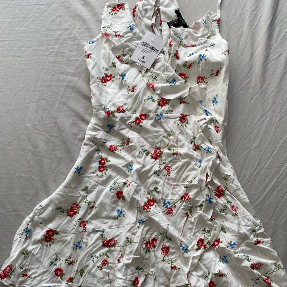 Forever21 Floral Ruffle Surplice Dress